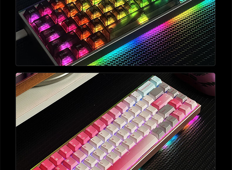 Hyeku MAG68 Magnetic Switch Keyboard, Customizable Keyboard for Gaming, Wired Hot-Swappable Aluminum Case, VALORANT RT Mode 68-Key Keyra Glitchy Switches 4
