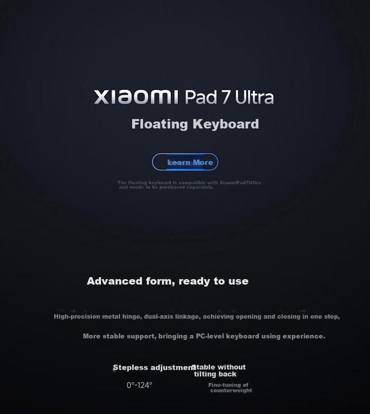 MI Pad 7 Ultra [Subsidy], 14-Inch 3.2K OLED Screen, Xuanjiao O1, 12+512GB, Black 15