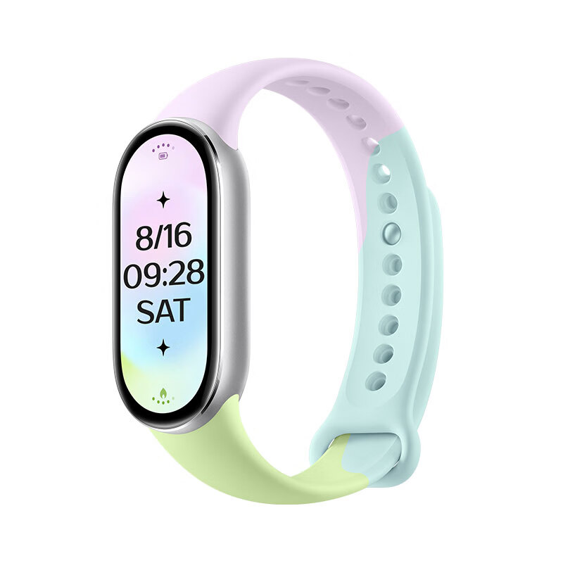 MI MI Bracelet, Fluorine Rubber Multi-Color Strap, Cream Macaro