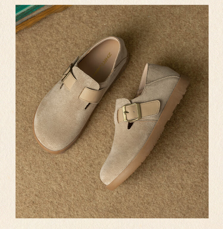 ZHR Bokeng Women's Versatile Lightweight Slip-On Casual Shoes with Soft Soles, Comfortable Commuter Shoes for Women, AB167 Khaki Color, Size 38 19