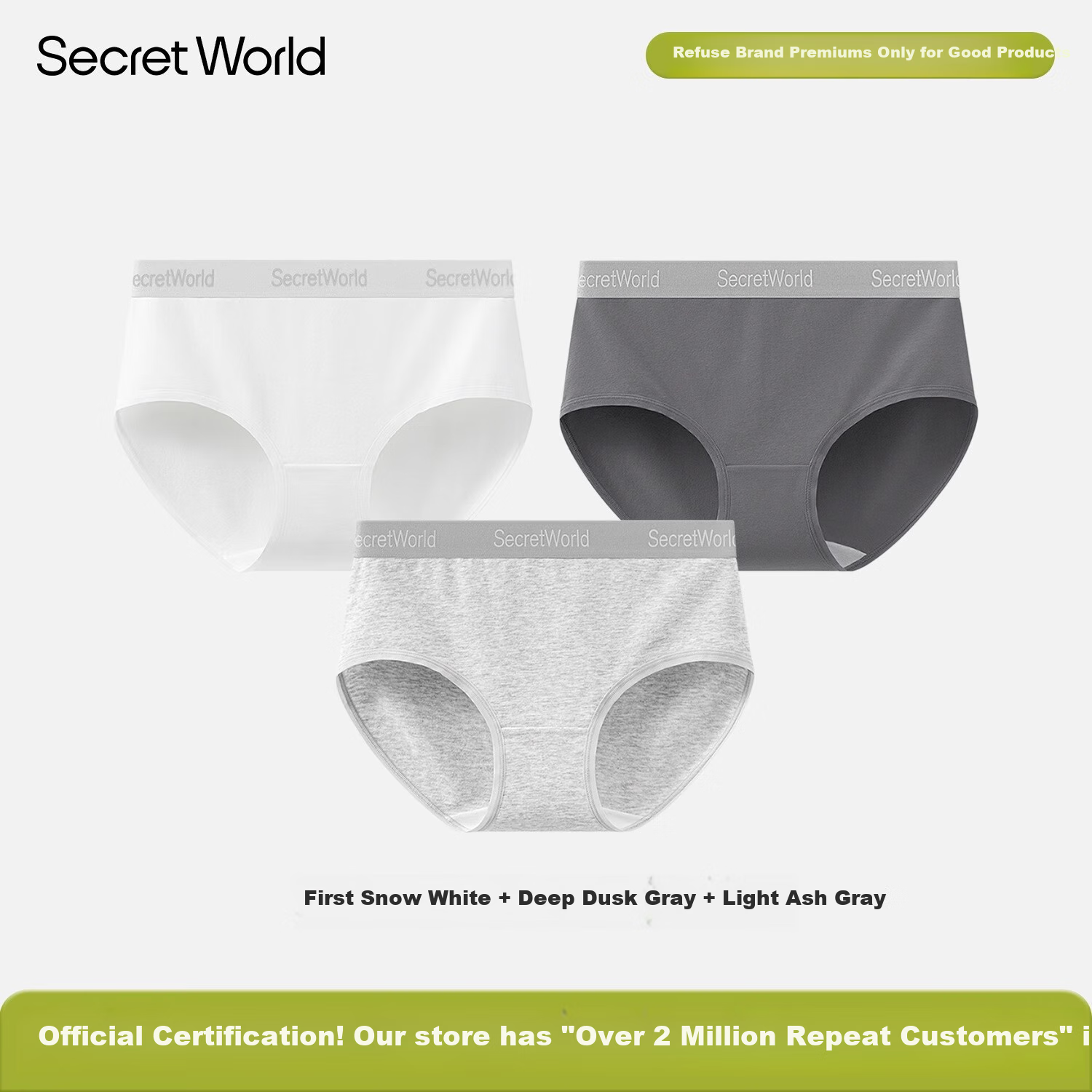 Женские трусы SecretWorld, 100% хлопок, с расширенной ластовицей, антибактериальные 10A, бесшовные, дышащие, большого размера, спортивные, треугольные трусы, 3 шт.