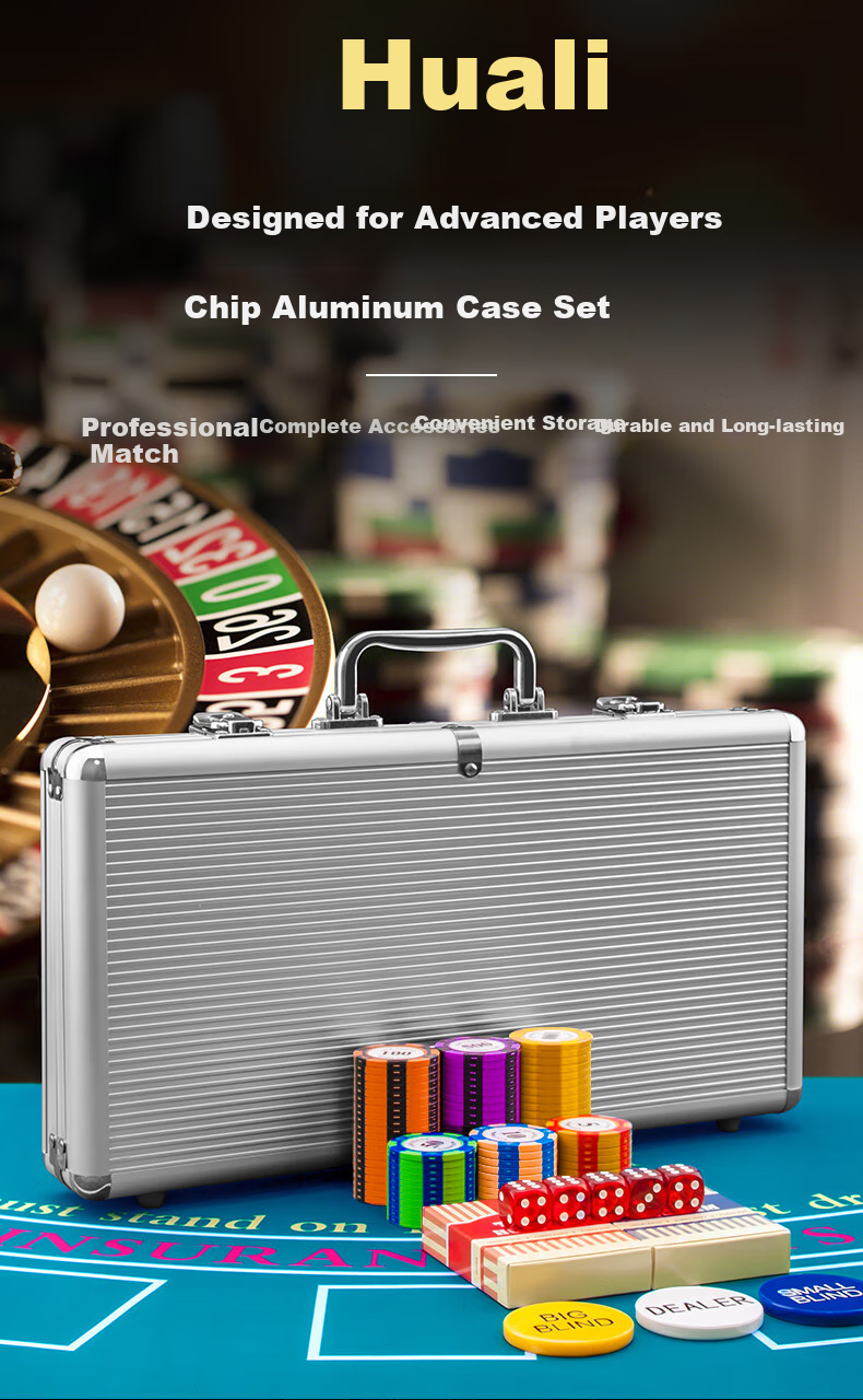 Huasheng Poker Chips, 300 Pieces Clay Poker Chips, Texas Hold'em And Mahjong Chip Set, Points Coins H-032 1