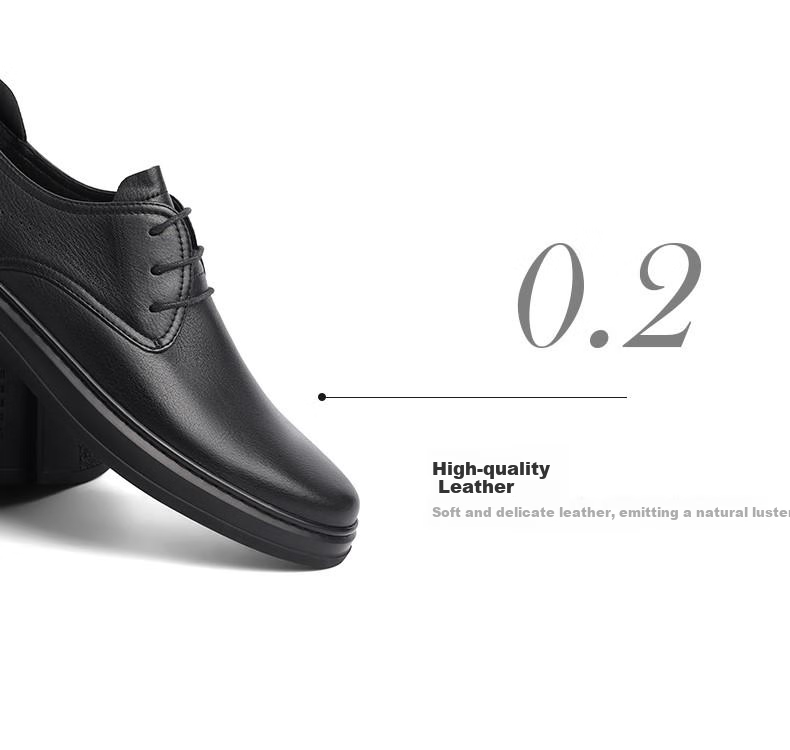 Belle Men's Shoes, Spring And Summer Cowhide Leather Breathable Business Casual Leather Shoes 7GM01, Black-Punched, Size 43 11