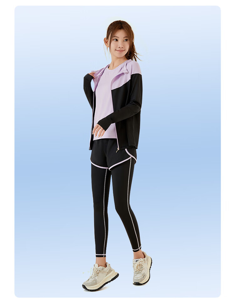 Fandimu [Parent-Child Sports Set] High-Elastic Breathable Adult And Children's Outfit for Running, Badminton, Basketball, Soccer Training Wear 14