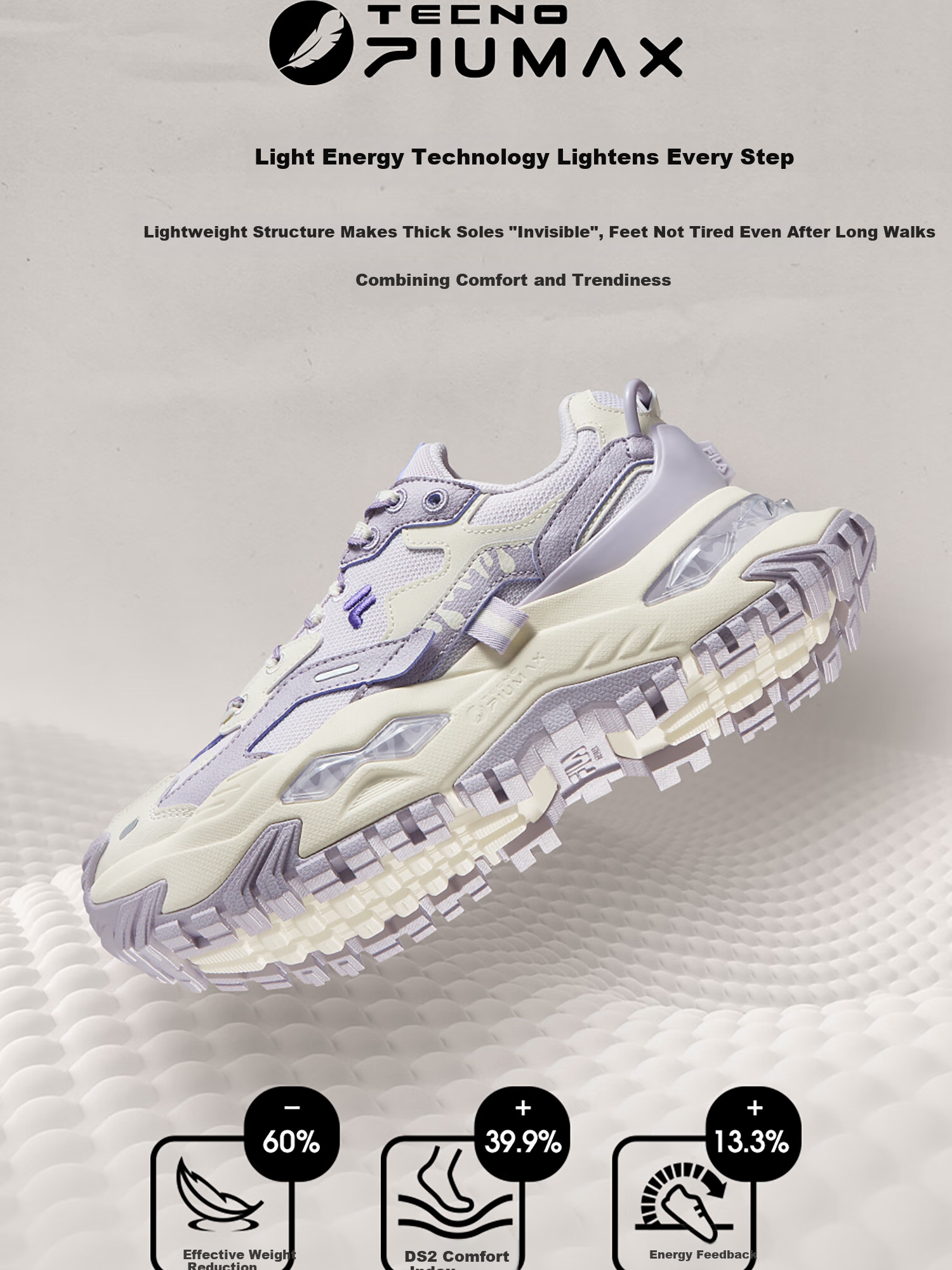 FILAFUSION Fila Trendy Women's Shoes BIANCO Platform Winter Candy Dad Sneakers 6