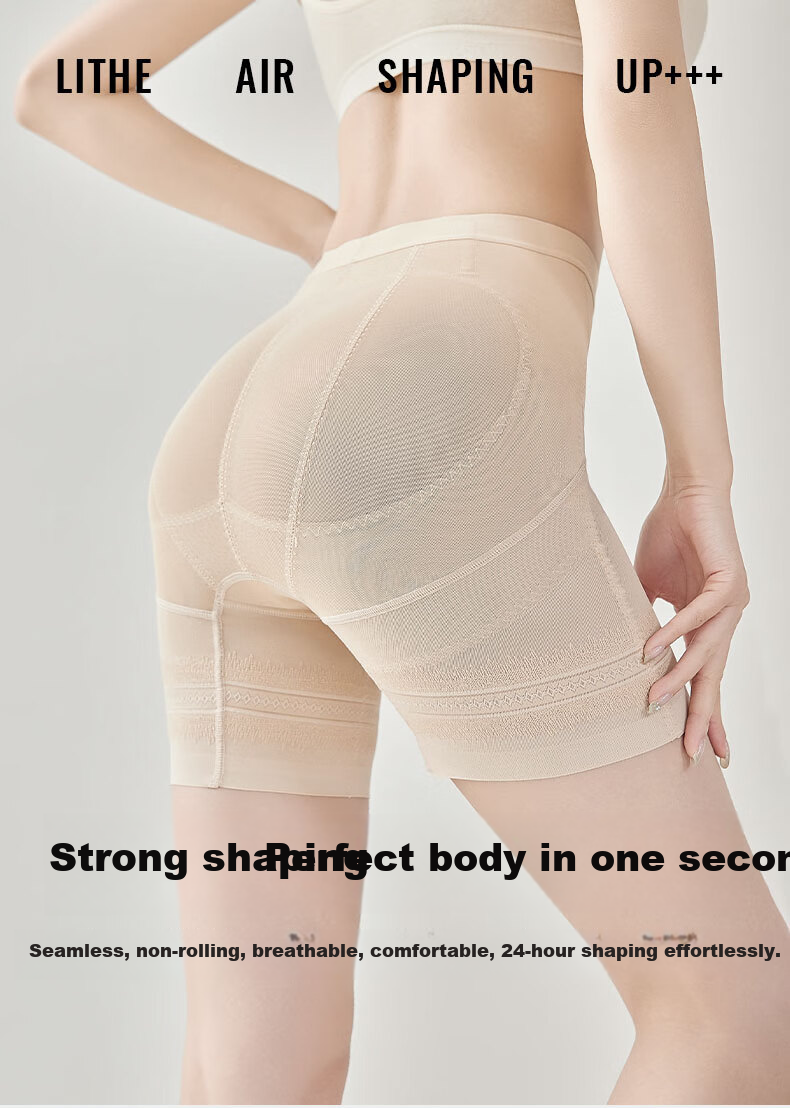 GRACEWELL High-Waisted Tummy Control Shapewear Underwear for Women, Anti-Exposure Seamless Strong Belly Slimming Postpartum Waist Trainer Butt-Lifting Safety Shorts 1