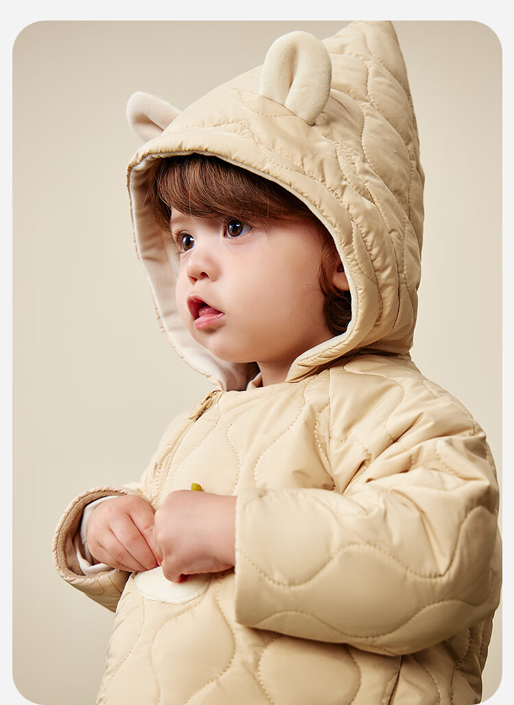Minibala [Magic Cotton] Unisex Kids Cotton Padded Hooded Jacket Baby Style 2025 Winter 2