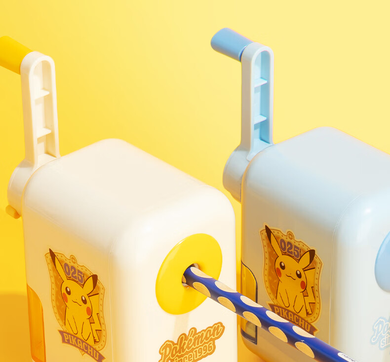 M&G Stationery Pokemon Collaboration Elementary School Pencil Sharpener Manual Rotary Pencil Sharpener Sketching Pencil Sharpener Machine Yellow QPS906X844 3