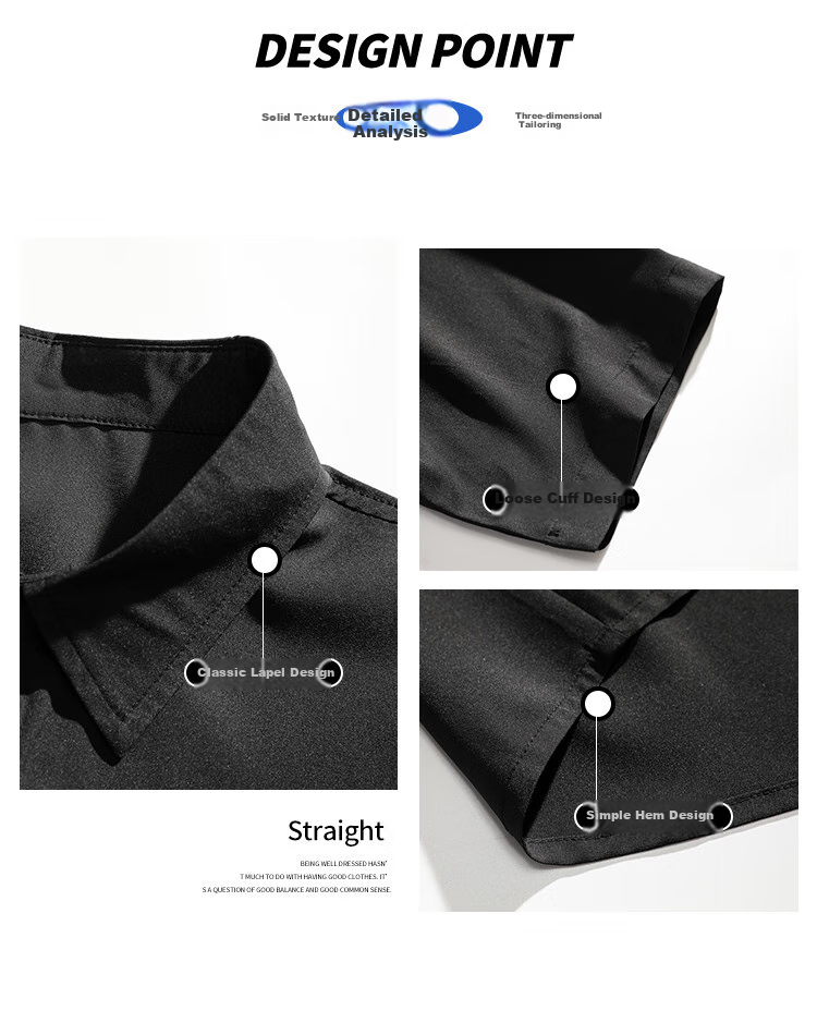 CLOR Short-Sleeve Shirt for Men, Summer Cardigan Jacket, Trendy Printed Loose-Fit Lightweight Breathable Top, CS02 Black, Size L 5