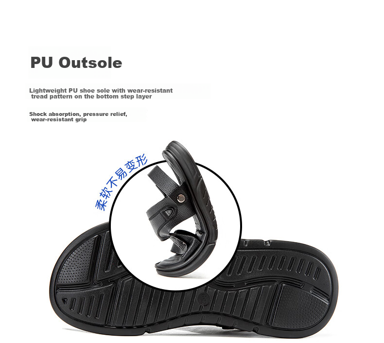 Aokang (Aokang) Casual Breathable Soft-Soled Comfortable Sandals And Slippers Dual-Use Beach Shoes 1243721039 Black Size 41 5