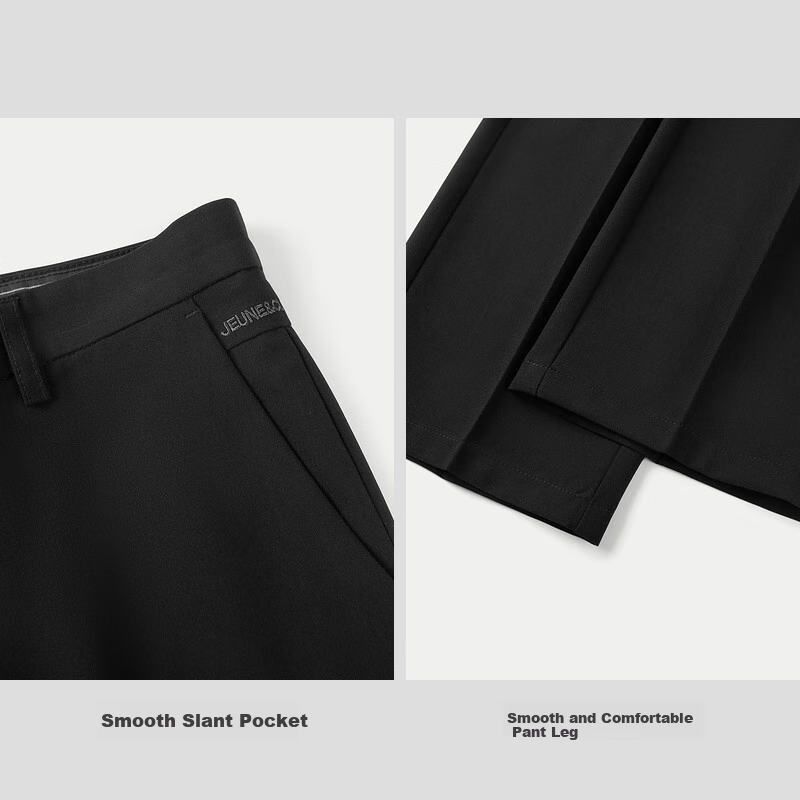 HLA Men's Dress Pants, Light Business Classic Series Slim-Fit Trousers for Spring