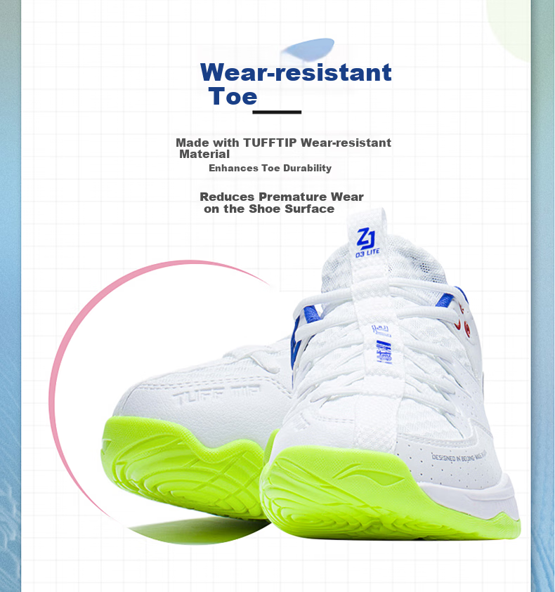 Li-Ning Men's Fuzhuo Shoes, Third Generation LITE Professional Sneakers, Shock-Absorbing And Rebound, for Competition And Training 4