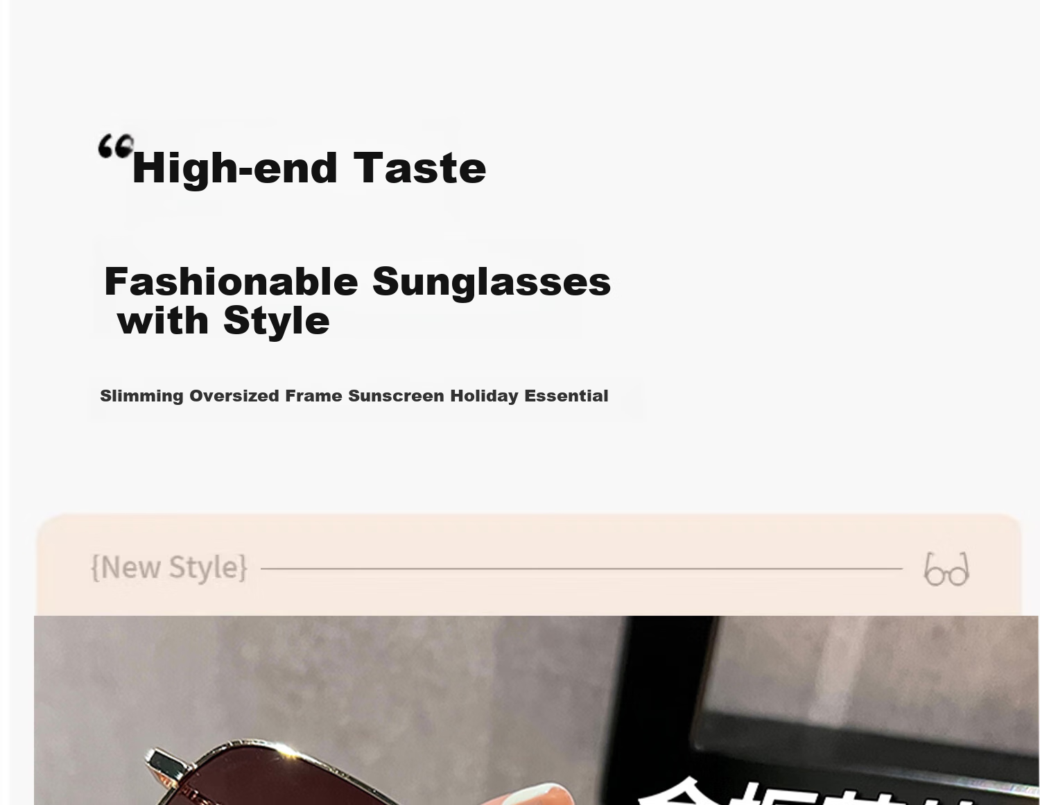Boshide Sunglasses, Large Frame Polarized Sunglasses with Gradient Brown Lenses, High-End Look, Face-Slimming Effect on Instagram, Gold Frame with Brown Lenses 2