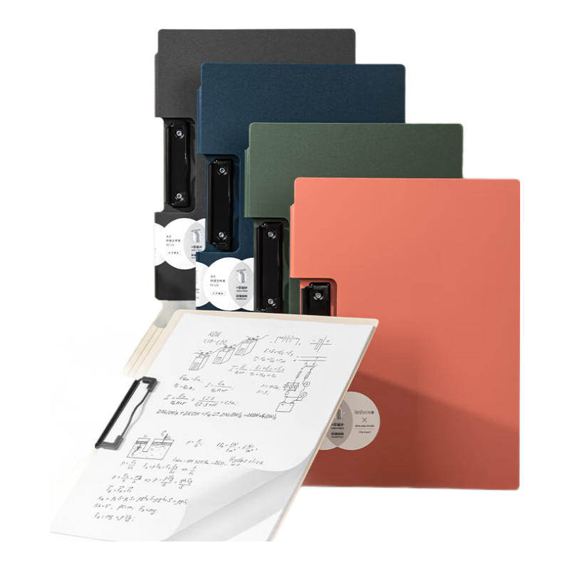 Deli A4 Landscape Folding Clipboard File Folder Writing Board Thickened Board for Poetry Recitation And Contract Signing Exam Paper Document Storage PE124 Black