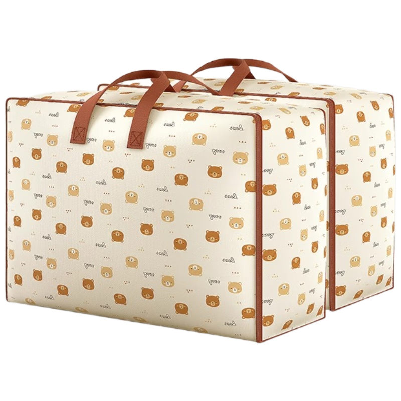Baicaoyuan Quilt Storage Bag Clothes Luggage Moving Packing Bag Large Capacity Waterproof Moisture-Proof Quilt Organizer Medium Size 2 Pieces