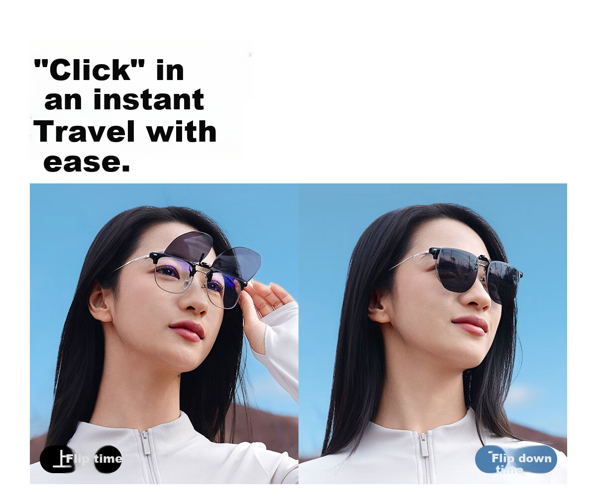 ZIPPO American Myopia Sunglasses for Driving, Polarized Clip-On Sunglasses, Outdoor Portable Ultra-Light for Men And Women, 825C1 2