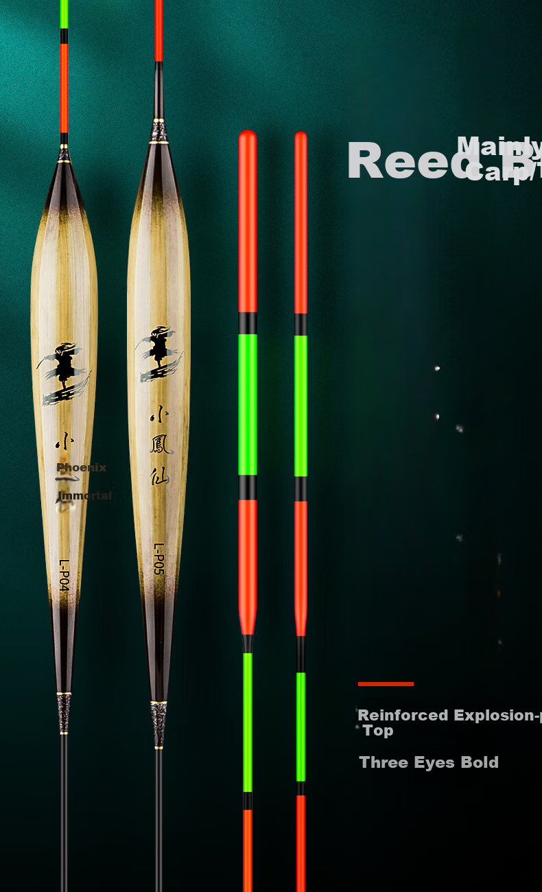 Xiaofengxian L-P04 Carp And Bighead Carp Mixed Breeding Reed Float, Highly Sensitive, Eye-Catching, Thickened Stroke, Big Fish Float, Black Pit Buoy, Fishing Tackle 1
