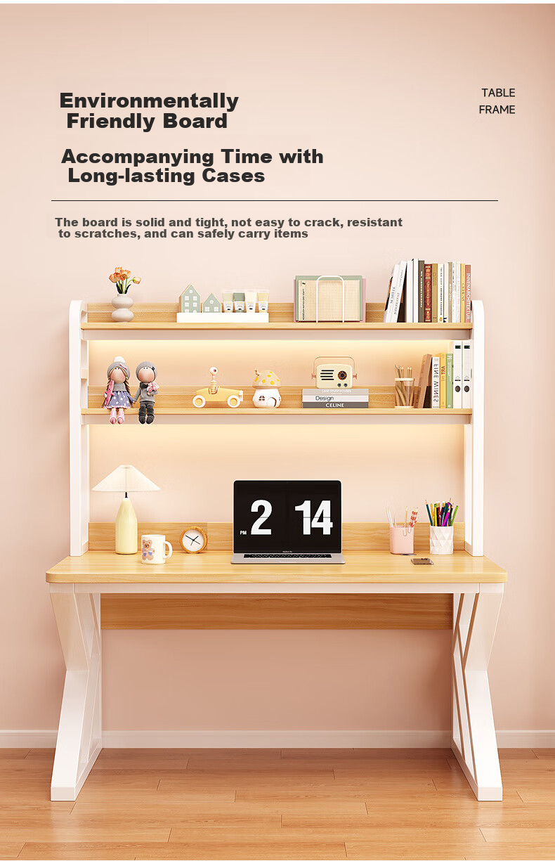Gupujia Computer Desk, Desktop Home Simple Study Room Long Table, Student Desk, Writing And Learning Table, Gaming Desk, Office Desk 6
