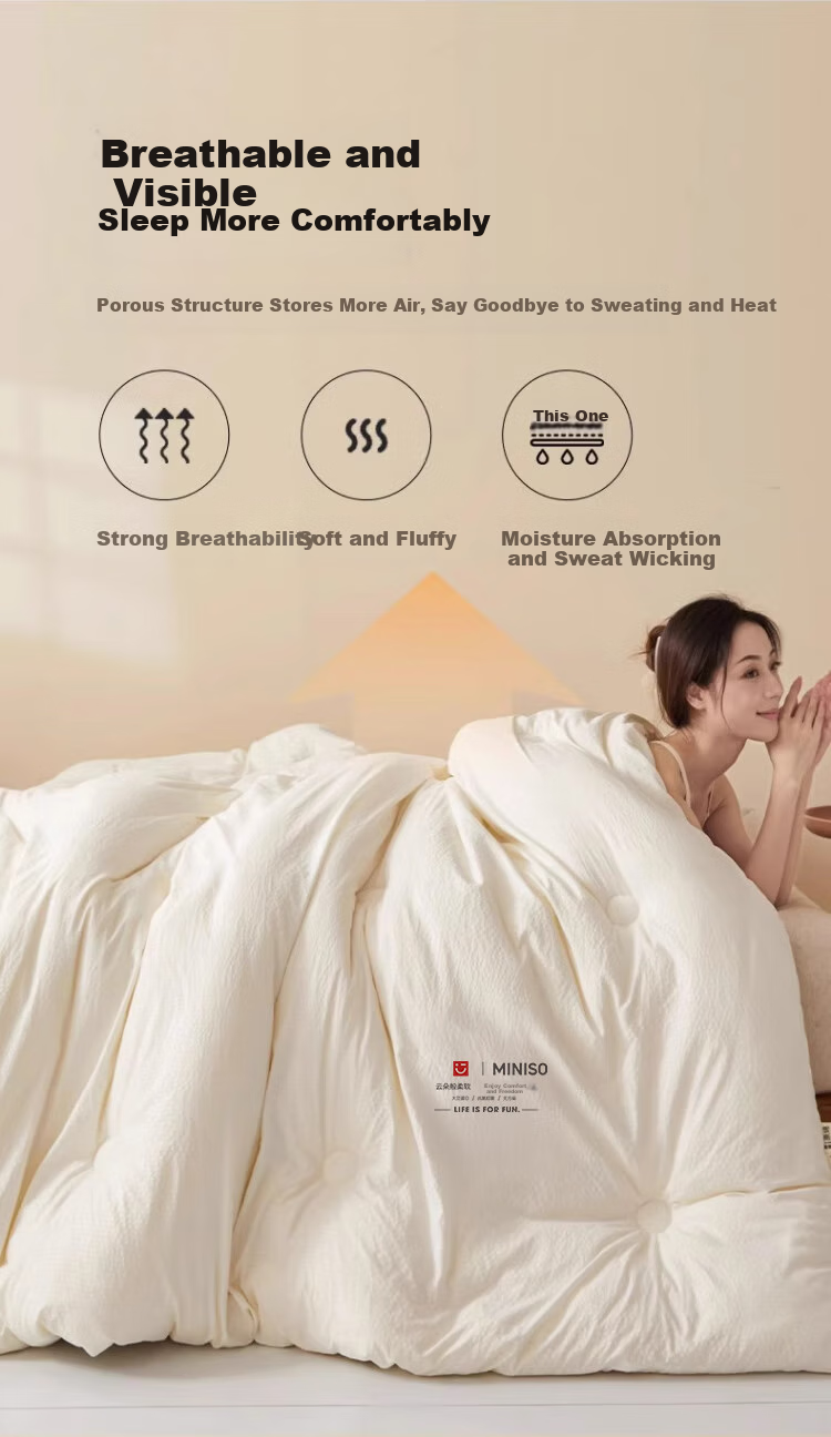 MINISO Antibacterial Soybean Quilt, All-Season Comforter, Air Conditioning Blanket, Cotton Quilt, Spring And Autumn Duvet, 200x230cm, 6 Ji 4