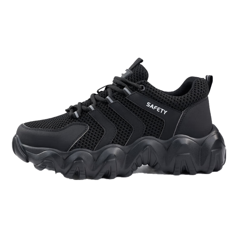 GUYISA Men's Safety Work Shoes Steel Toe Anti-Smash Puncture-Resistant Lightweight Comfortable Construction Site Functional Shoes 3073NT Size 41