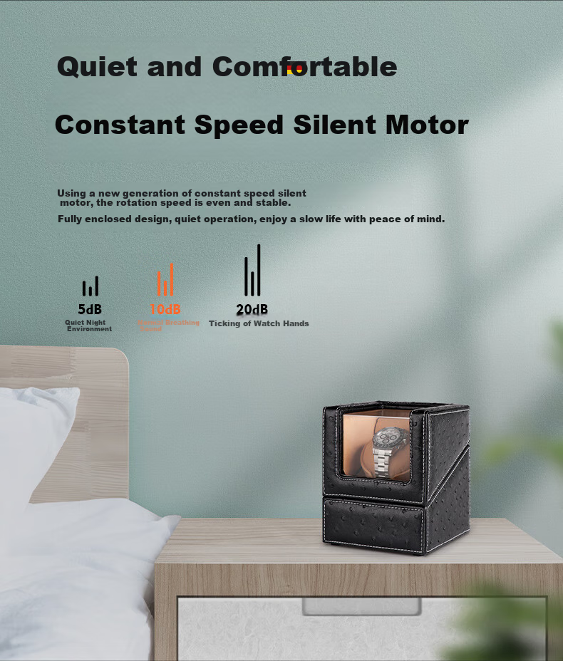 DrikLux Watch Winder, Automatic Mechanical Watch Shaker, Home Use Quiet Anti-Magnetic Watch Storage Box, Gift for Husband Or Boyfriend 4