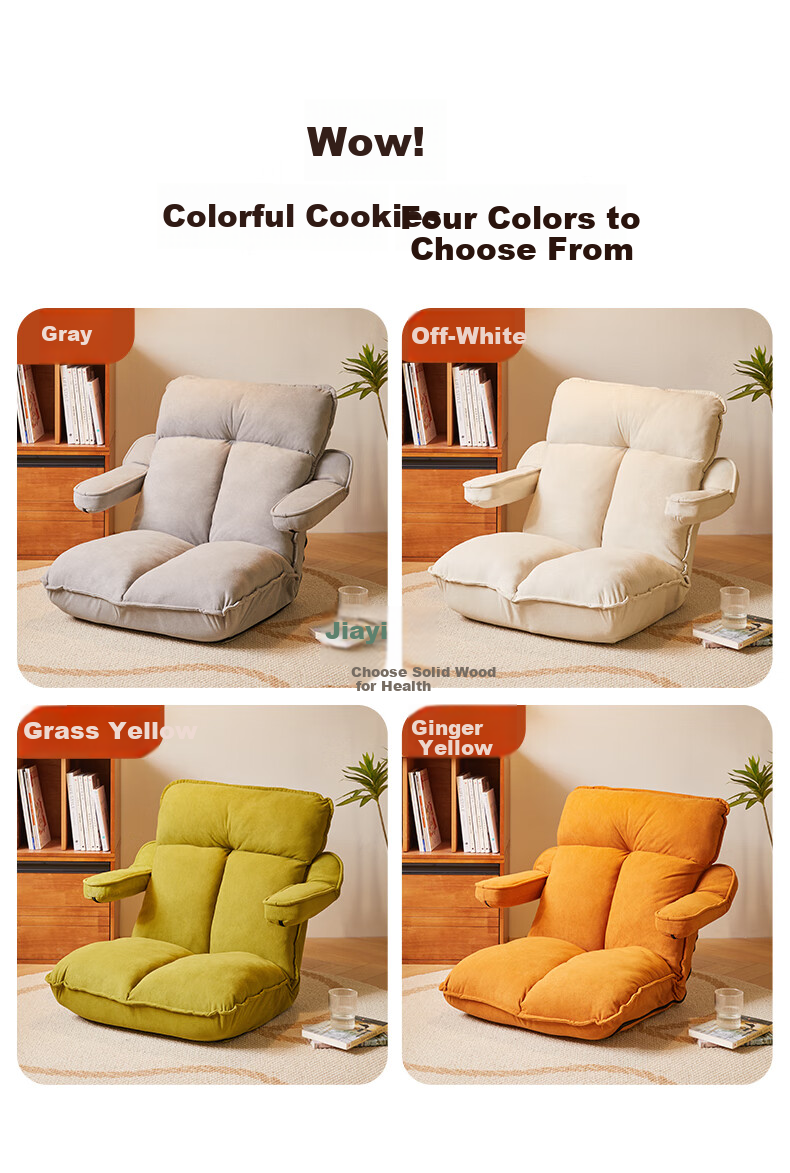 JIAYI Lazy Sofa, Reclining And Sleeping, Living Room Tatami Sofa, Folding Bed, Backrest Chair, Small Apartment Balcony Bay Window Sofa 7