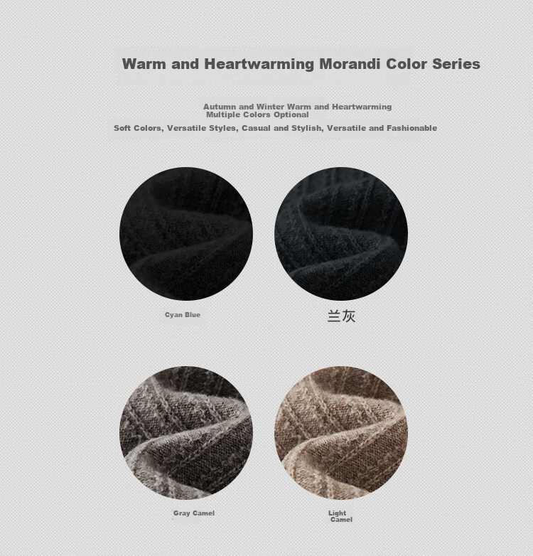 FIRS [100% Wool] Men's Sweater, Autumn And Winter Round Neck, Heavyweight Thickened, Warm Soft Jacquard Pullover 2