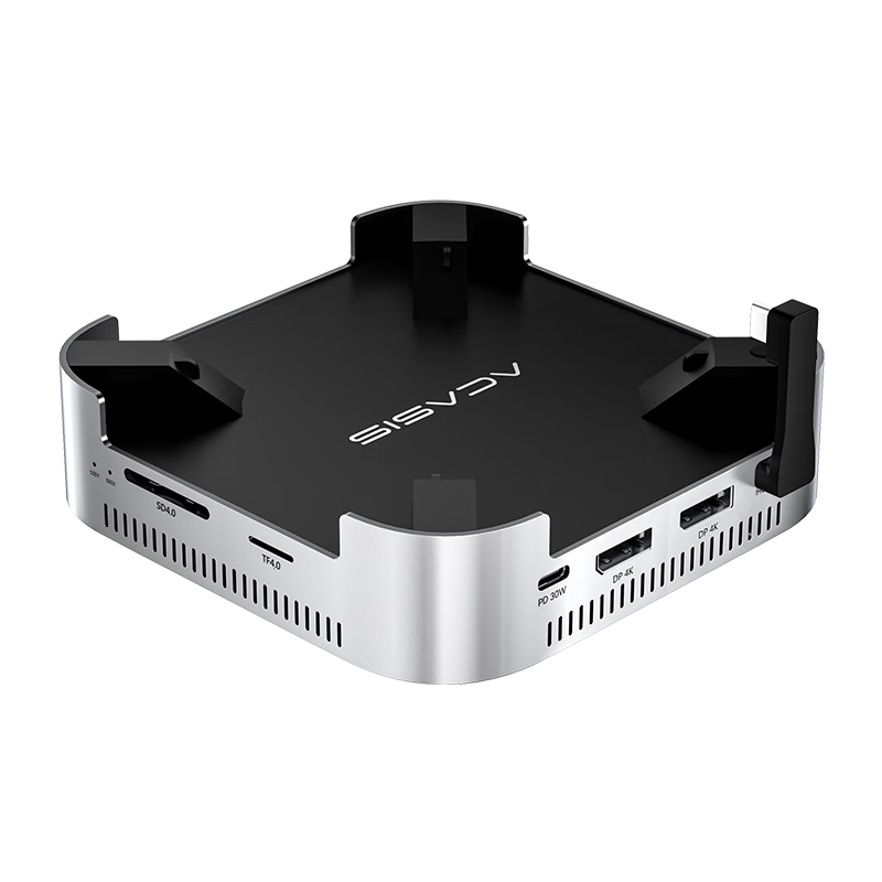 Acasis Compatible with Mac Mini M4 Docking Station, Hard Drive Enclosure, 40Gbps Transfer Rate, Dual DP Screen Mirroring, 16TB Expansion, Compatible with M4/M4Pro Hosts, Supports Thunderbolt 4/5 Interface, M001Pro