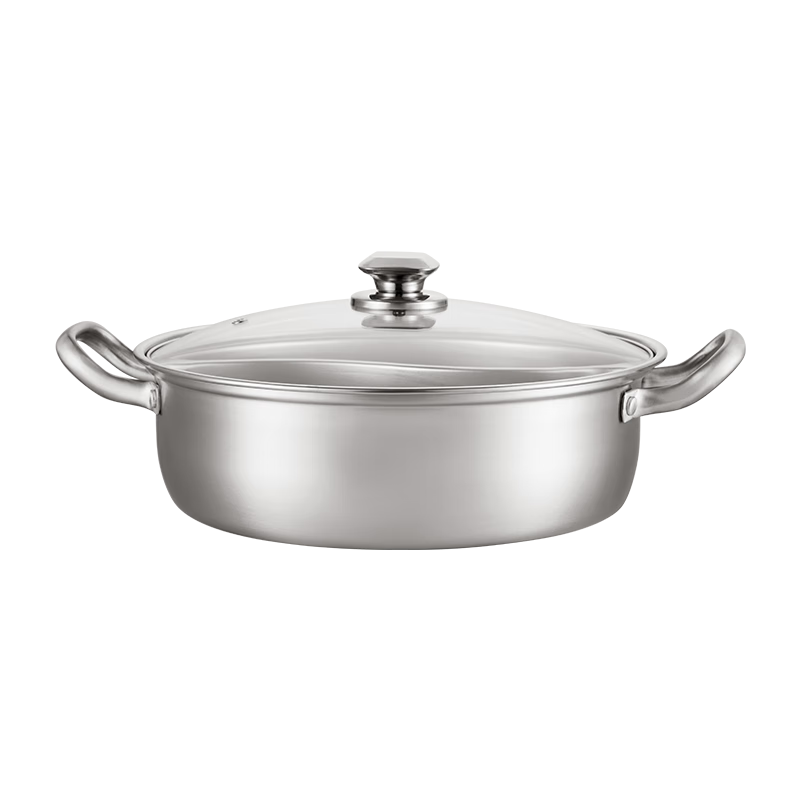 JD Jingzao Mandarin Duck Hot Pot 304 Stainless Steel Straight Body Induction Cooker Dual-Use Thickened 30cm Integrated Leak-Proof