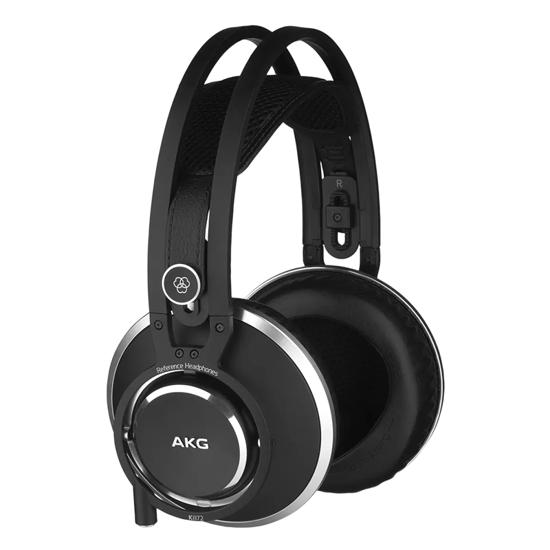 AKG K872 Closed-Back Headphones, Professional Monitoring Headphones for Studio Mixing And Mastering, High-Fidelity Earphones