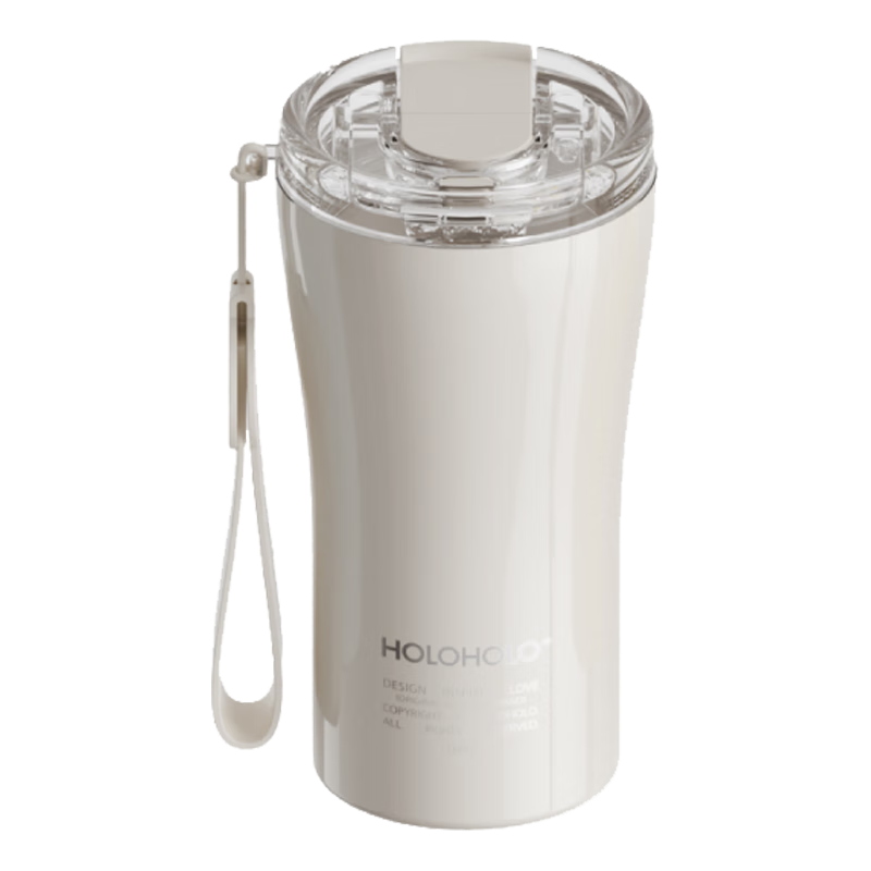 HOLOHOLO Ceramic Coffee Thermos Cup for Men and Women High-Value Women's Day Gift Portable Straw Water Bottle for Kids
