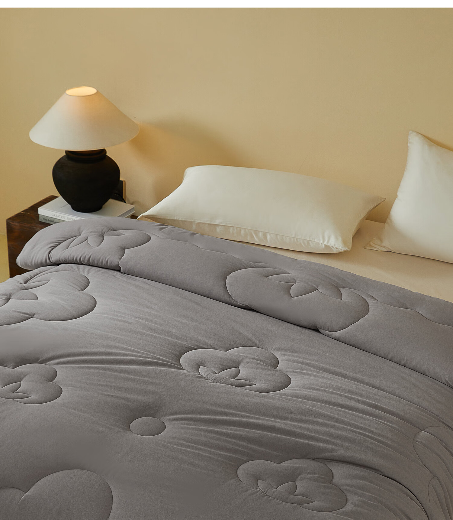 MIDO HOUSE Mingdu Spring and Autumn Pure Cotton Quilt Core Cotton Quilt Xinjiang Cotton 100% Cotton Double Quilt Light Warm Gray 220X240 3