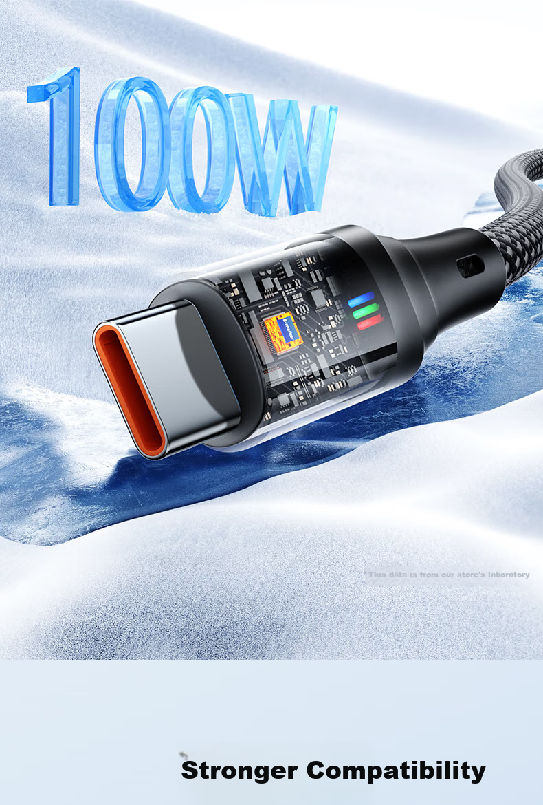 Nengshi Compatible with OPPO Data Cable, Type-C Charging Cable, 80W/65W Super Fast Charging, for FindX7/6/5/Reno12/11/10/9 Zhenwo Phones, Flash Charging Cable, 1 Meter 6