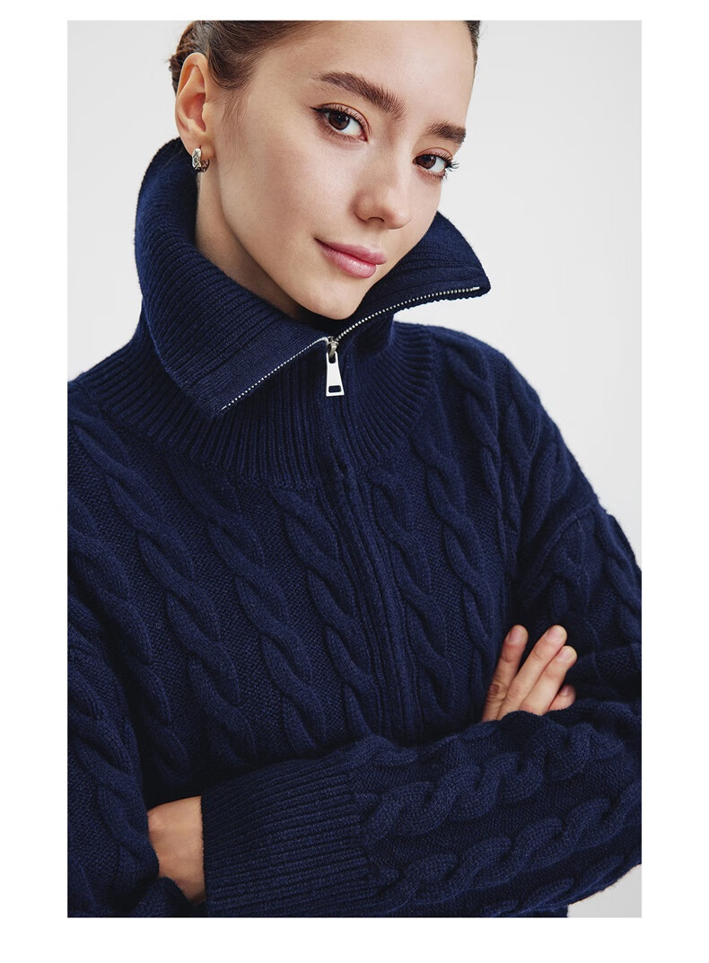 NaviKail Italy Small Sailboat Women's 2025 New Full Wool Knit Cardigan Sweater Wool Jacket 2334095507 17