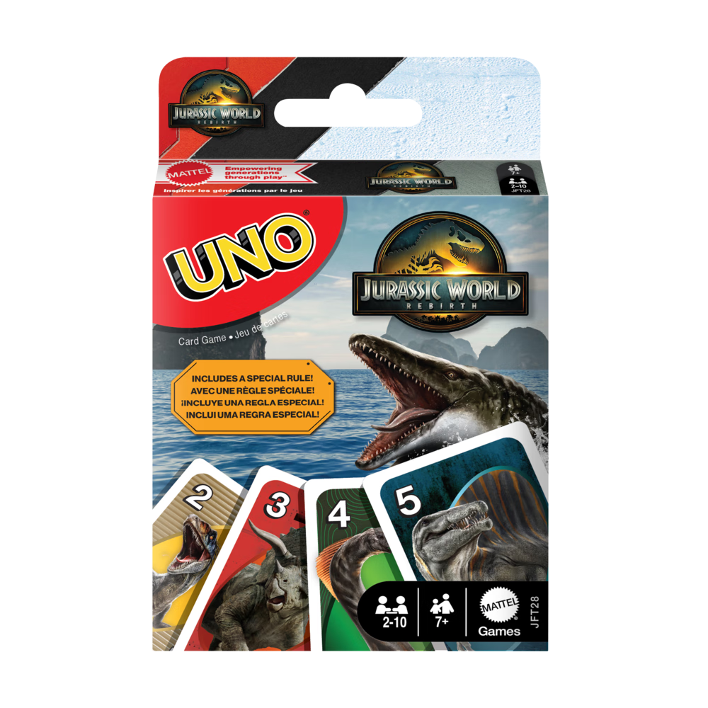 UNO [Official Mattel UNO] Birthday Gift Jurassic Movie Series Card Game Party JFT28