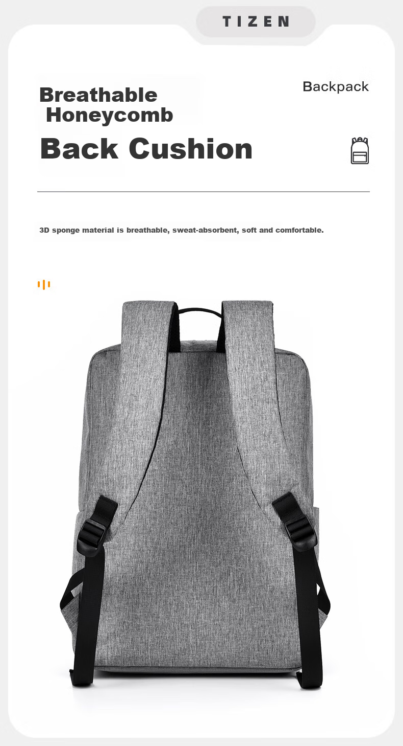 BRINCH Laptop Backpack, 15.6/16 Inch Large Capacity, for Business Trips And Travel, Light Gray Color 6