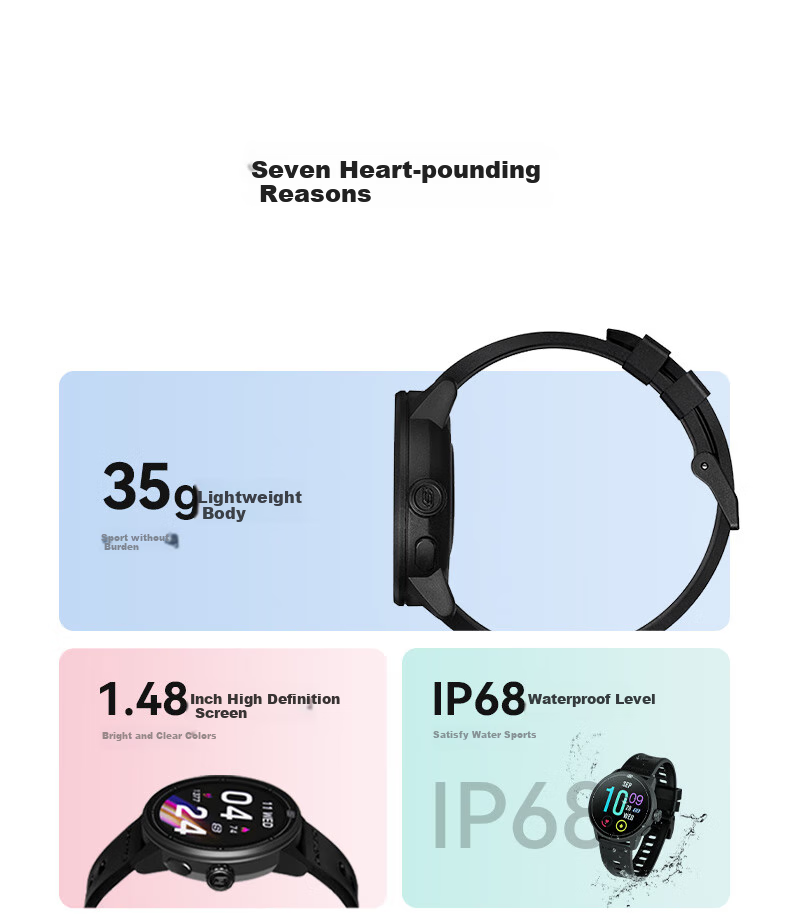 Skechers Smart Heart Rate, Blood Oxygen And Blood Pressure Monitoring, Outdoor Running Waterproof Multifunctional Sports Watch for Middle And High School Students 2