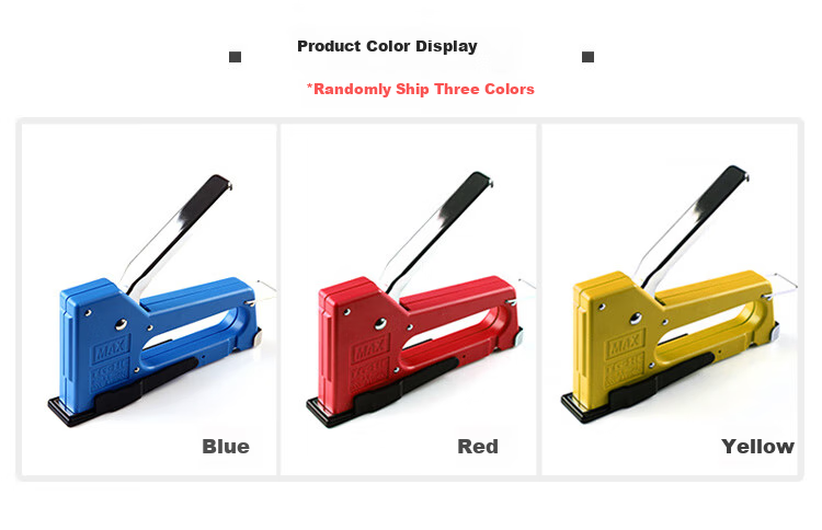 MAX Heavy-Duty Multifunction Stapler, Binding Machine, Labor-Saving Manual Staple Gun TG-HC, Random Color 2