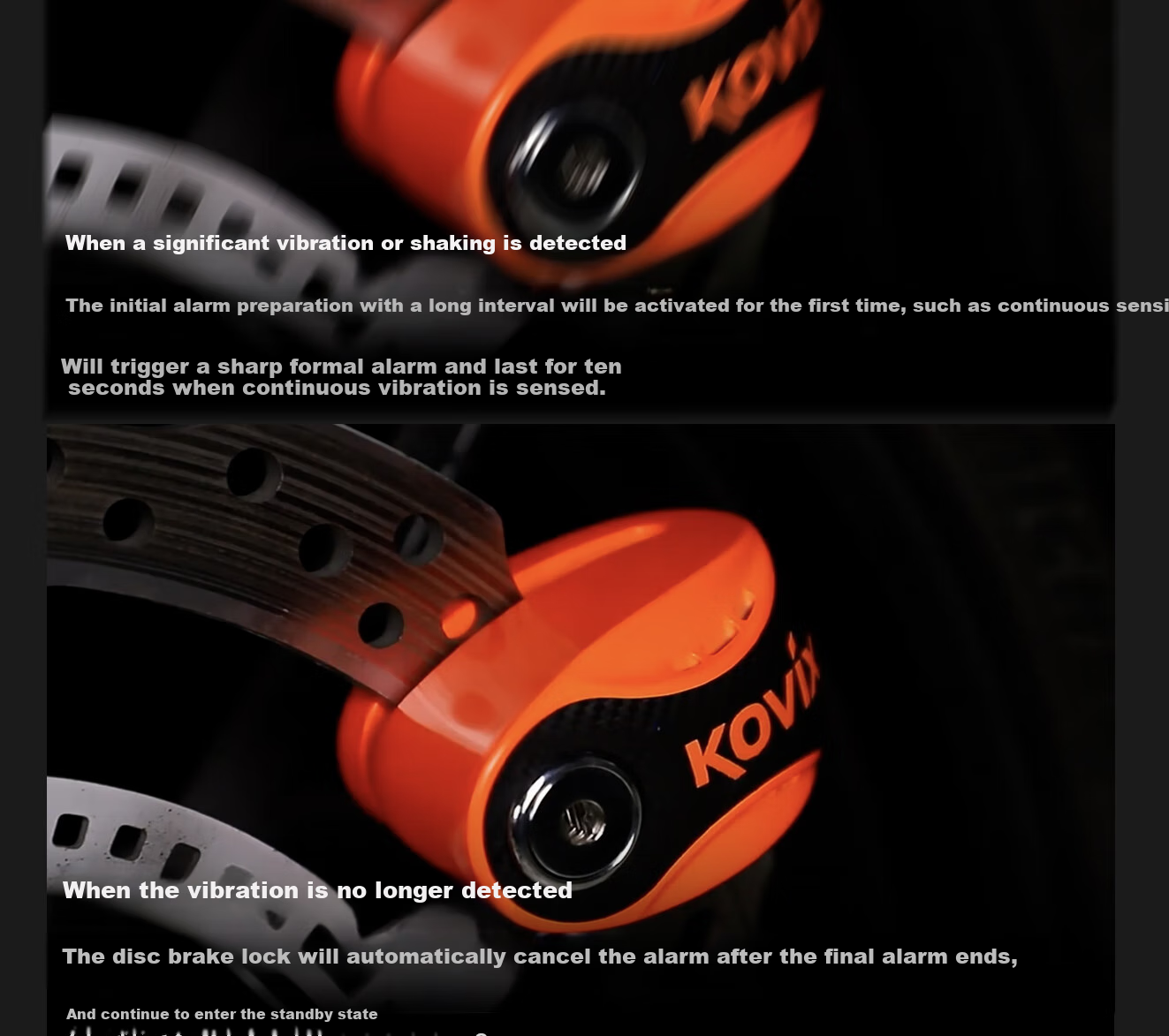 KOVIX KNX10 Motorcycle Disc Brake Lock, Alarm Lock, Mountain Bike Anti-Theft Lock, Electric Bike Lock, Waterproof Brake Disc, Scooter Lock 11