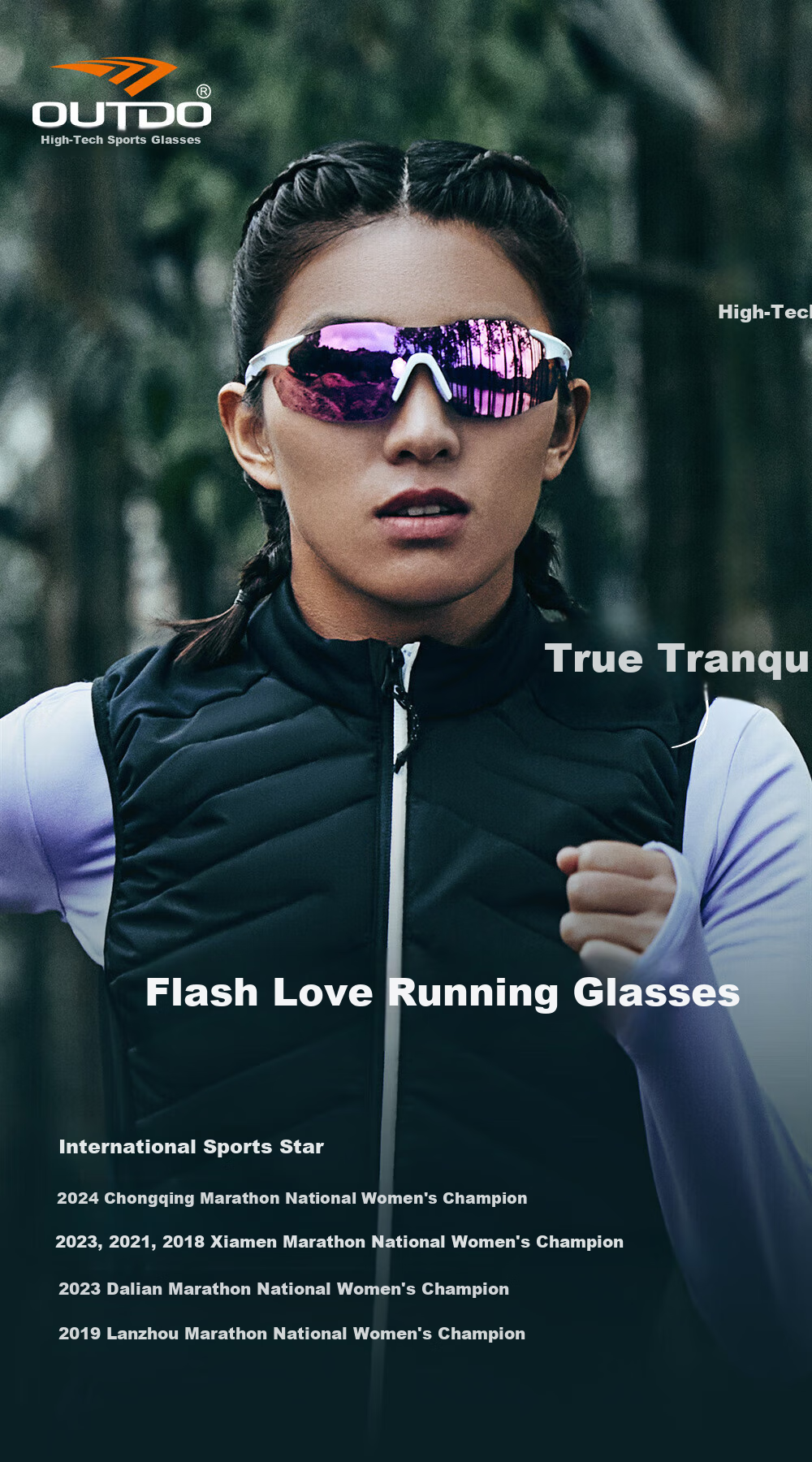 OUTDO Sports Glasses, Running Glasses for Men And Women, Cycling Marathon Day And Night Dual-Use Sunglasses GT67012 3