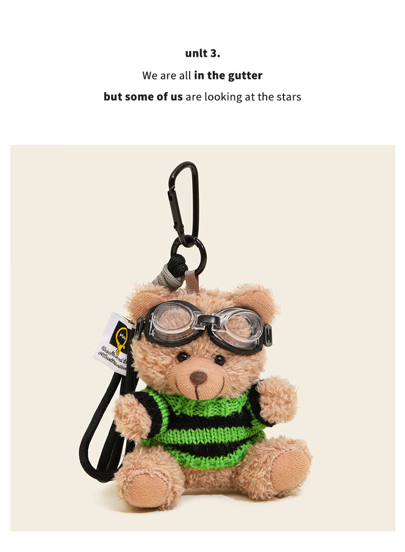 Yimeiwawa Bear Plush Backpack Pendant Toy Keychain Stuffed Bag Charm, Mid-Autumn Festival Gift for Girls 6
