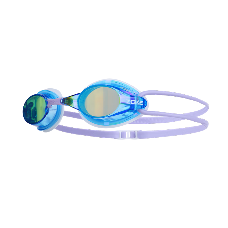 ZOKE Adult Prescription High-Definition Anti-Fog Waterproof Unisex Electroplated Swimming Goggles 624501303-4 Blue Purple White 500 Degree