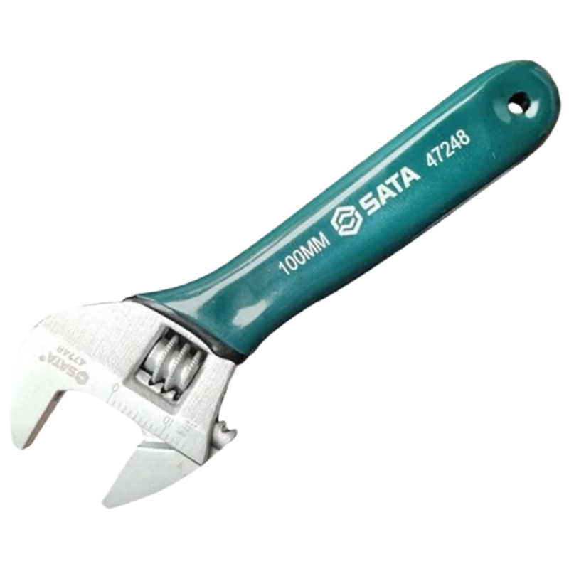 SATA Adjustable Wrench, Open-End Wrench, Combination Wrench, Small Wrench, Adjustable Spanner, 4-Inch, 47248