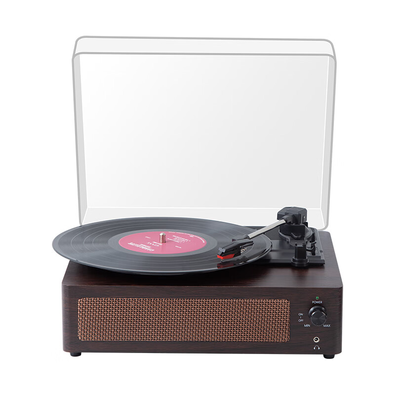 YEARS STAY Vinyl Record Player Retro Turntable Integrated Old-Style Bluetooth Speaker Wooden Portable Multifunctional Birthday Gift High-End Phonograph Living Room Audio System HY-T06A Walnut Wood