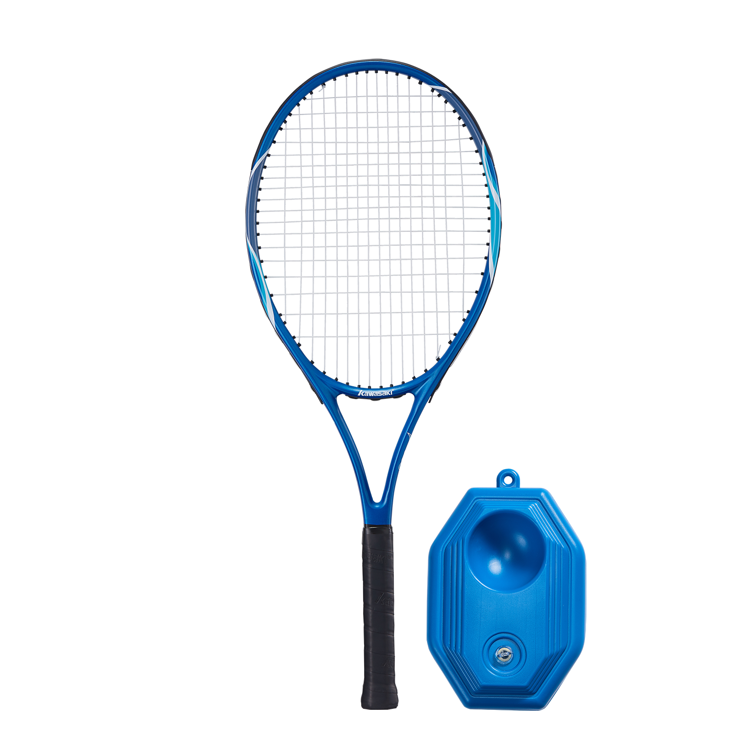 KAWASAKI Beginner Tennis Racket Carbon Composite Training Racket Feitian Cloisonné (With Stringing and Trainer)