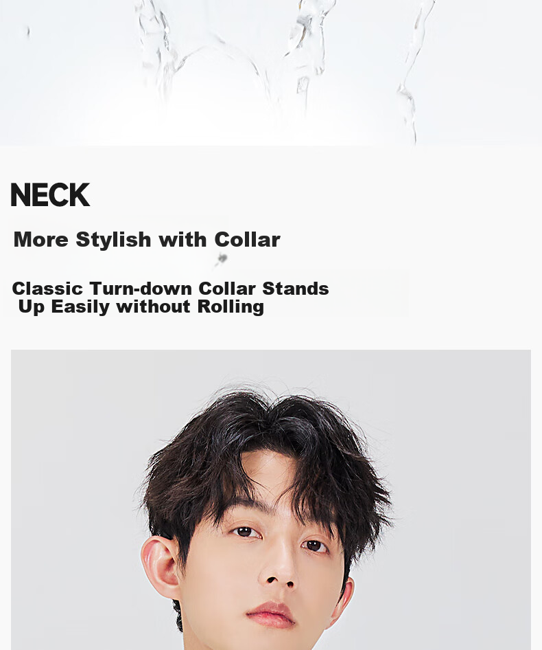 MINISO Waffle Polo Shirt Men Summer Comfortable Breathable Loose Fit Versatile Premium Short Sleeve T-Shirt Black M 9
