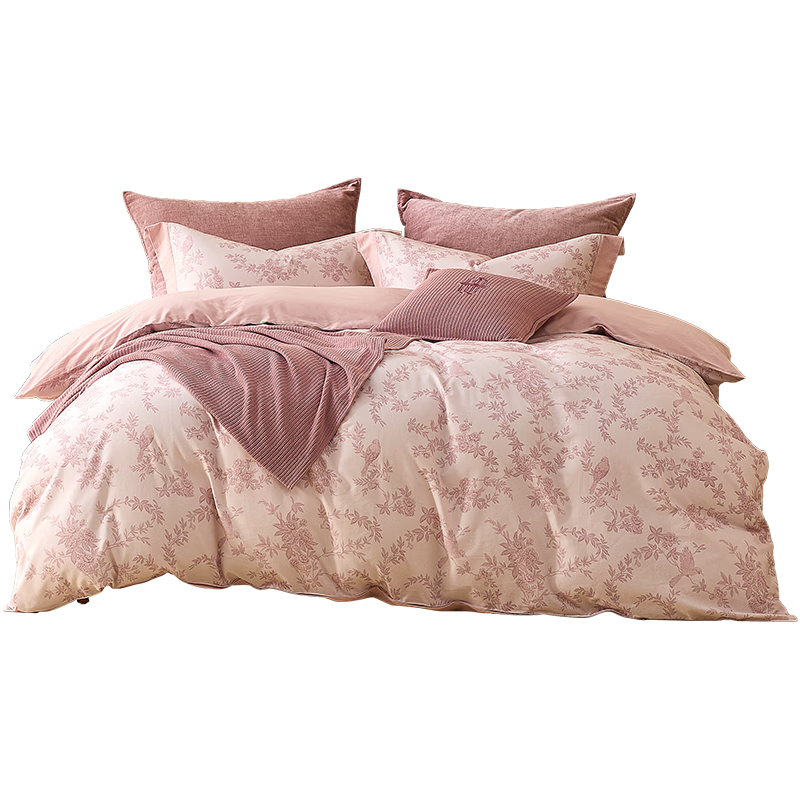 Shuixingjiafang Duvet Cover, Pure Cotton, 60 Count Xinjiang Long-Staple Cotton, Brushed Soft Feel, Antibacterial Class A Double Bedding Cover, 200x230cm