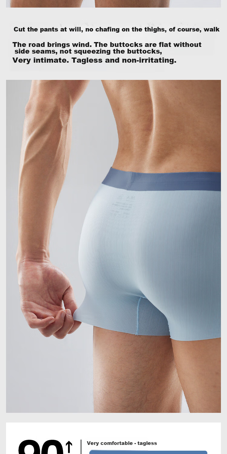 HLA [Zuihuxi] Men's Underwear, Ice Silk Mesh, Moisture-Wicking, Antibacterial, Odor-Eliminating, Cool-Feeling Boxer Briefs And Shorts, 3 Pieces 7