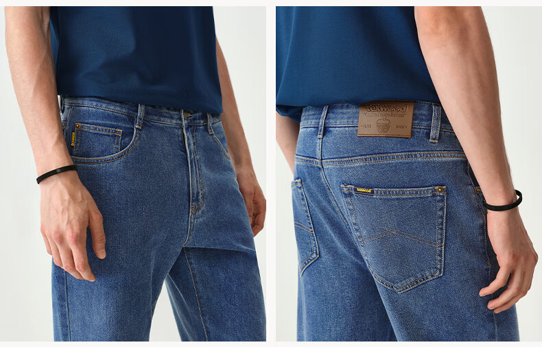 Texwood Apple Standard Straight-Leg Stone-Washed Vintage Casual Jeans, Blue, Size 30 7