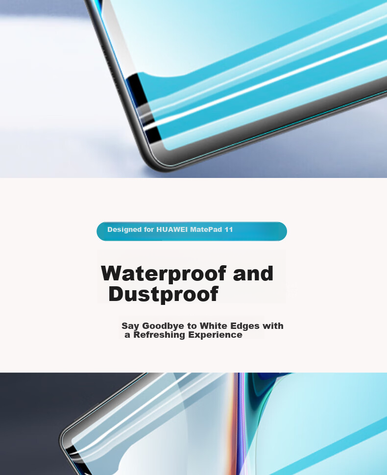 Aolang Tempered Glass Screen Protector for Huawei MatePad 11 2023/22 Model, HUAWEI Tablet 10.95-Inch Computer Protective Film, Shatterproof Screen Film, HD Clear Glass Anti-Drop Transparent 8